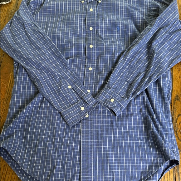 Ralph Lauren Blue Plaid Men's Shirt Blake M - Picture 2 of 6